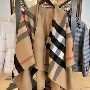 Burberry Camel and Black Check Women's Cape